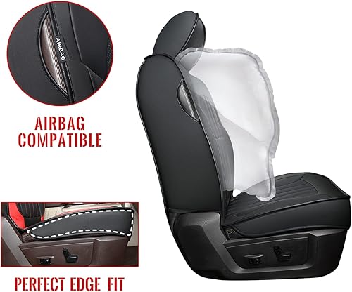 Miniatura 4 de Truckiipa Fundas de asiento para Dodge Ram 1500, juego completo, protectores de cuero impermeables de cobertura completa, accesorios de camioneta,