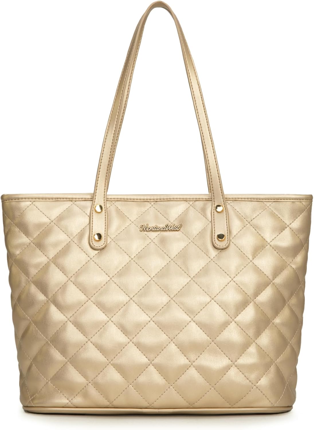 Montana West Quilted Tote Bag for Women Large Shoulder Bag Fashion Handbags with Top Zipper Montana West Quilted Tote Bag for Women Large Shoulder Bag Fashion Handbags with Top Zipper