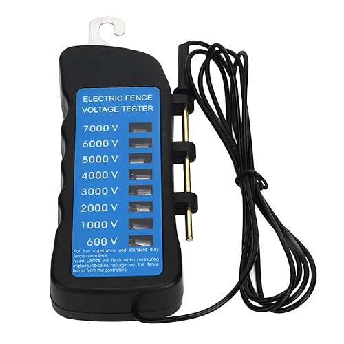 Probador de valla, probador de voltaje de valla de neón de 7 KV para valla eléctrica, buscador de fallas, medidor de voltaje portátil con sonda,