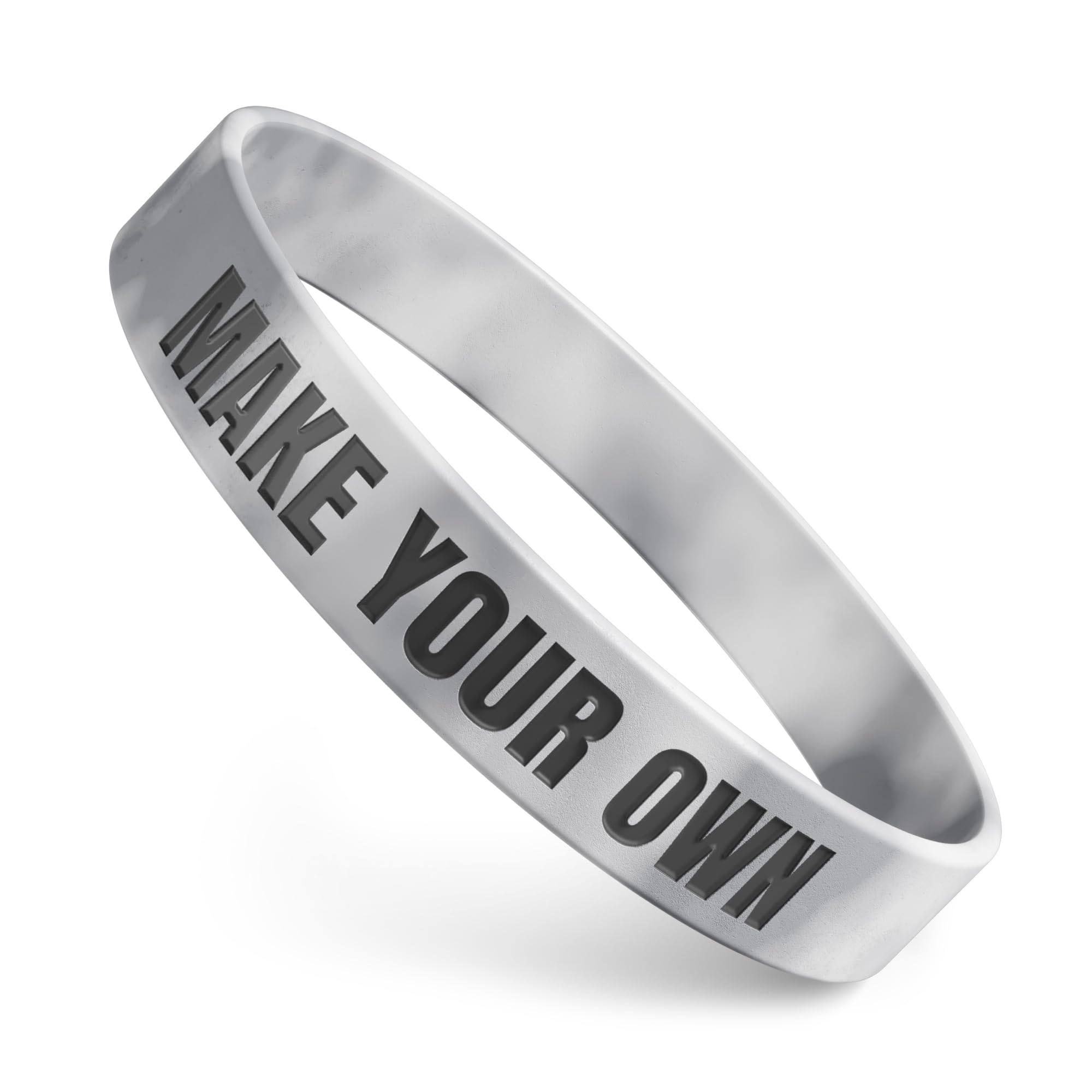 Custom Wristbands For Events, Fundraisers & Promotions | Add Text, Icons, & Logos | Bulk Rubber Bracelets | Classic 1/2” | 100% Silicone