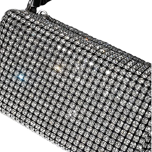 Image of BBTT.ful Rhinestone Evening Handbags Sparkling Crystal Purse Daily Casual Shoulder Bag