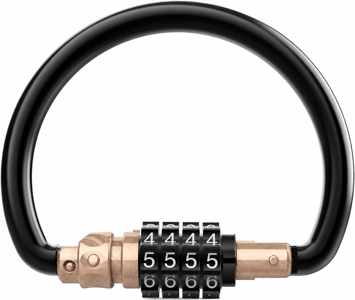 arched shape metal combination lock, 4 digit security lock,golden | strong metal construction with 4 digit number mechanism, suitable for motorcycle, bicycle, gate, door and locker use.