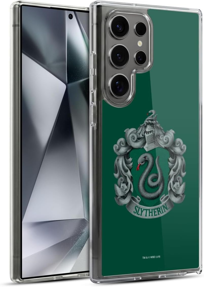 Head Case Designs Officially Licensed Harry Potter Slytherin Crest Chamber of Secrets I Gel Case [Military Grade Protection] Compatible with Samsung Galaxy S24 Ultra 5G and Compatible with MagSafe