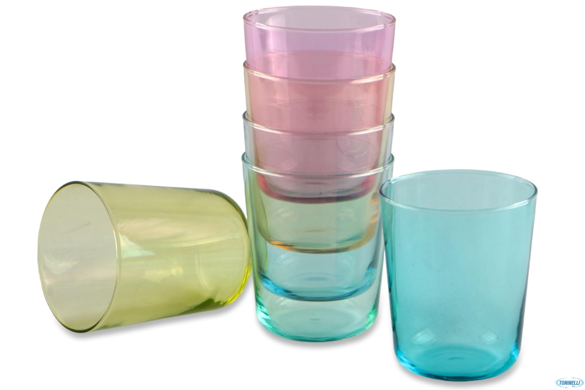 Verres en verre coloré assortis pour sublimer vos tables de maison de 31 cl