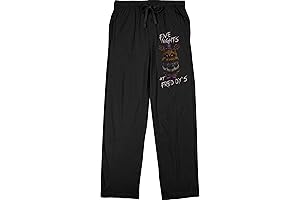 Five Nights at Freddy's Freddy Fazbear Men's Black Cotton Sleep Pajama Pants