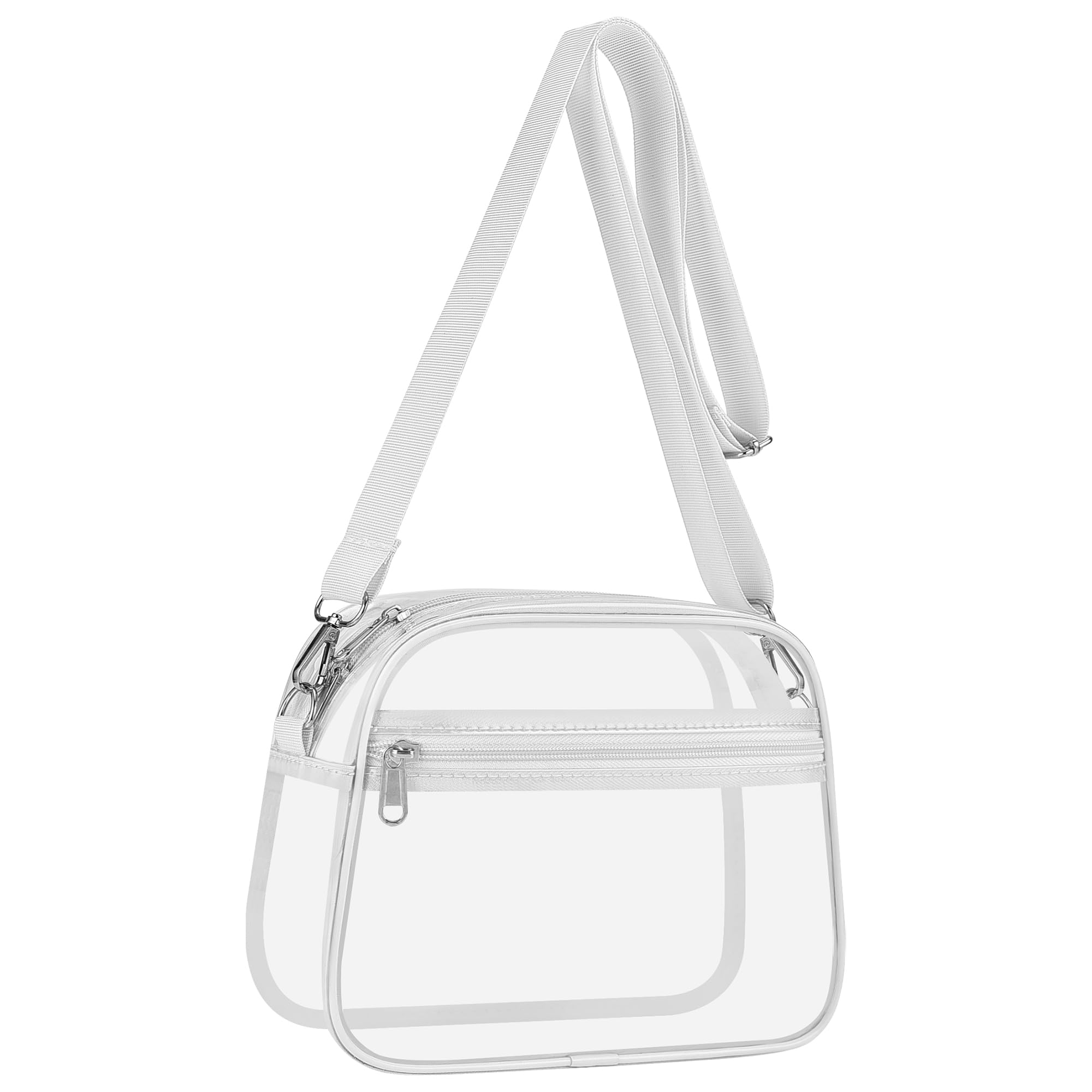 USPECLARE Clear Bag for Stadium Events Clear Sports Fan Handbags Purses | Unisex 0.4 mm Thickened Waterproof PVC,Approved for Concerts,Game Days,Outdoor Events