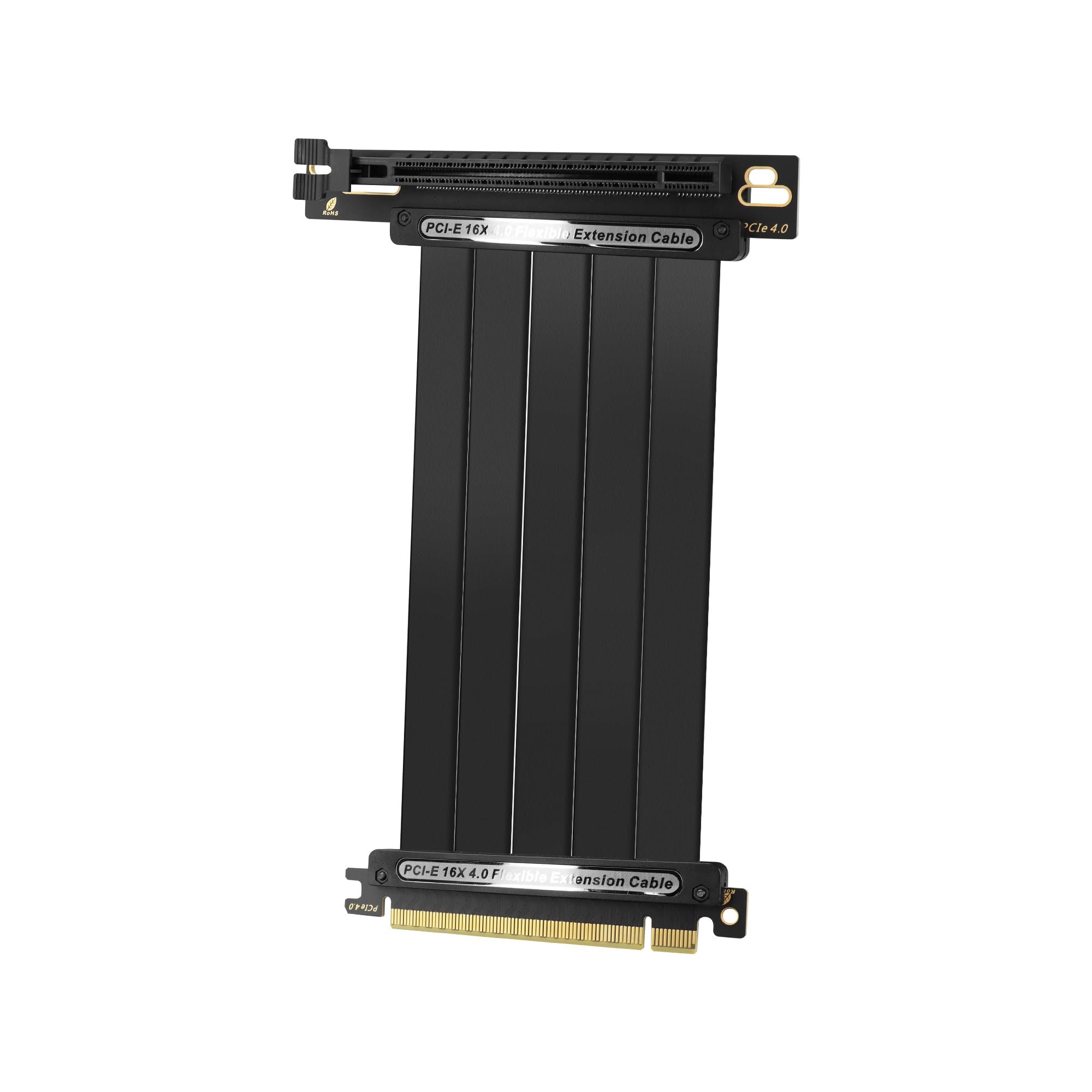 GINTOOYUN Câble d'extension pour Carte Graphique PCIE 4.0 X16 Noir PCIE 4.0 X16 mâle vers Femelle à 90 degrés Câble d'extension GPU pour châssis de Carte Graphique,etc(9.8Inch) (90 degrés)