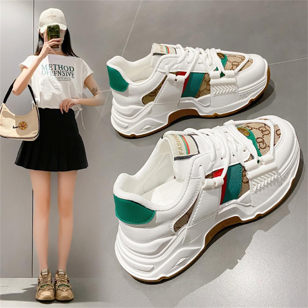 Daddy Shoes Mujer Ligero Fondo Grueso Casual Zapatos Zapatillas Deportivas Cabeza Redonda Bajo Cuatro Estaciones