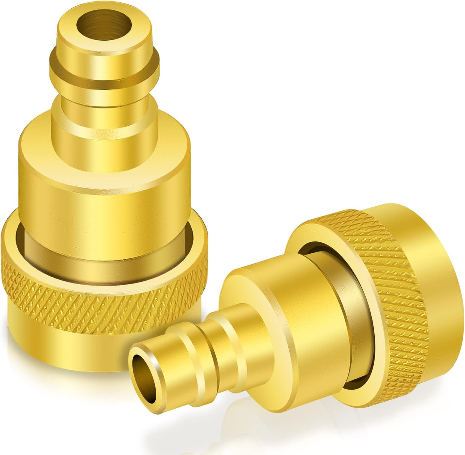 Boltigen R1234yf to R134a Adapter, R1234YF Quick Adapter Adjustable High and Low Side Connection R134a Quick Coupler Connection to R1234yf, R134a to R1234yf Conversion Adapters Kit for AC Refrigerant