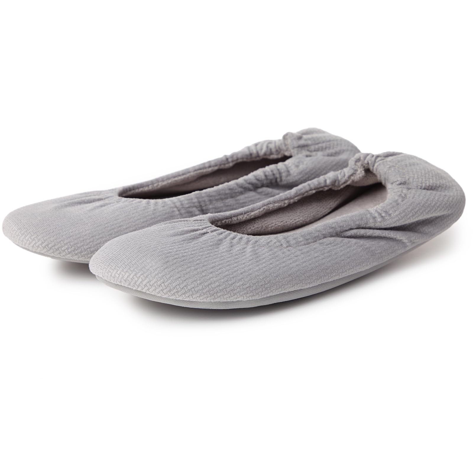 (Size 9) Magtoe Women's Lightweigt Indoor Slippers Memory Foam Portable Home Shoes Soft Foldable Rubber Sole