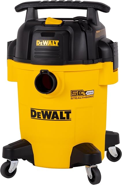DEWALT 6 C'est moi. STEALTHSONIC Magasiner sous vide humide et sec DXV06PL-QT, Ultra Du calme 4 Hauteur maximale HP Vac sec humide pour l'emploiite & Atelier