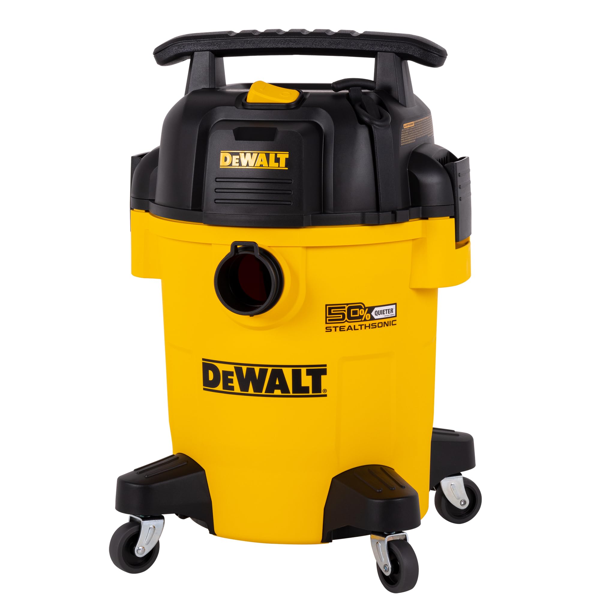 DEWALT 6 Gallon STEALTHSONIC Shop Vacuum Wet and Dry DXV06PL-QT, Ultra Quiet 4 Peak HP Wet Dry Vac for Jobsite &amp; Workshop