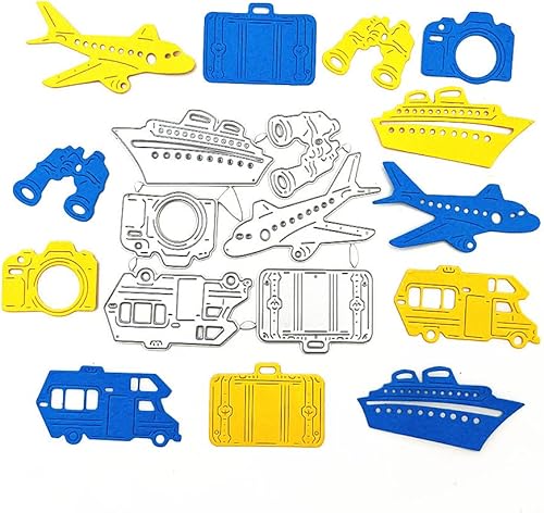 Troqueles de metal para viajes de aviones de crucero, troqueles de corte de cámara de automóvil, plantillas de molde para manualidades, plantillas