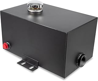 5 Gallon 14 Gauge Steel Hydraulic Fluid Reservoir Tank with Inlet 1-1/2" FNPT and Outlet 3/4" FNPT, Integral Mounting Foot On Each End