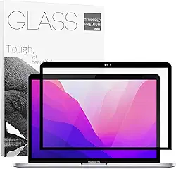 Película removível de vidro temperado para Macbook Pro 13 polegadas (M1/M2 2016-2022)/Macbook Air de 13 polegadas (M1 2018-2021), [GlasTR Slim] 9H livre de bolhas para Macbook Pro 13,3 polegadas M2