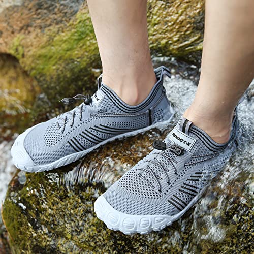 Image of LA CORSA Unisex WalkWave Anti-Slip Breathable Slip-on Hiking and Trekking Barefoot Shoes (Grey,6)