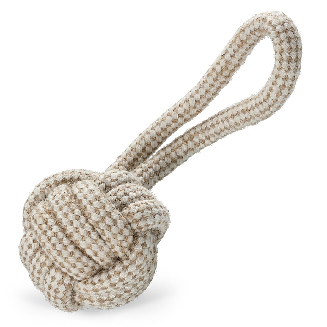 Romneys Deaf Ball with Rope for Dogs Dog Toys, Knot Ball with Throwing Rope for Fetch Games