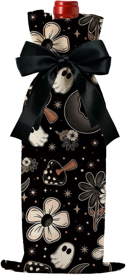 Halloween Goth Wine Bag Cute Halloween Ghost Decorations Indoor for Table