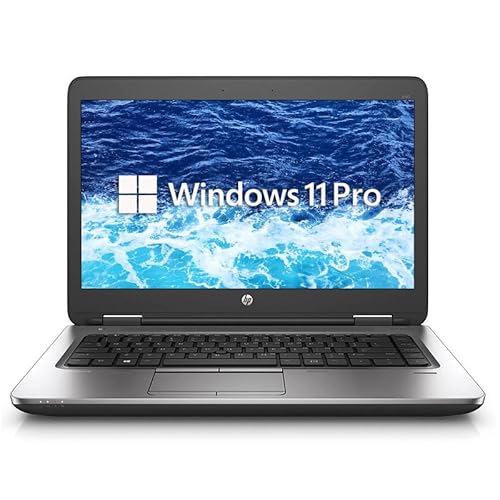 HP ProBook 640 G2 14-Inch Laptop, Intel Core i5-6300U, 16GB DDR4 RAM, 256GB SSD, Backlit Keyboard, Windows 11 Pro (Renewed)