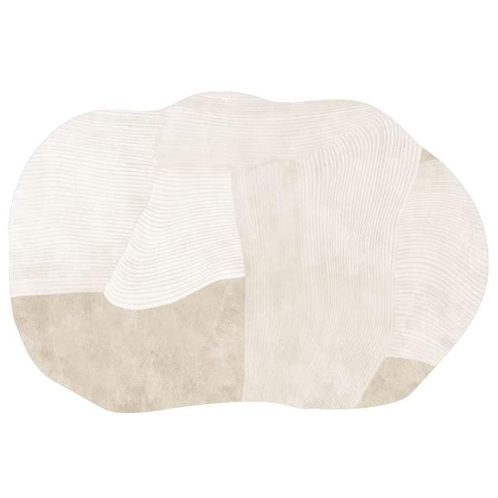 Tapis de forme irrégulière en polyester doux anti-poussière 80x120 cm