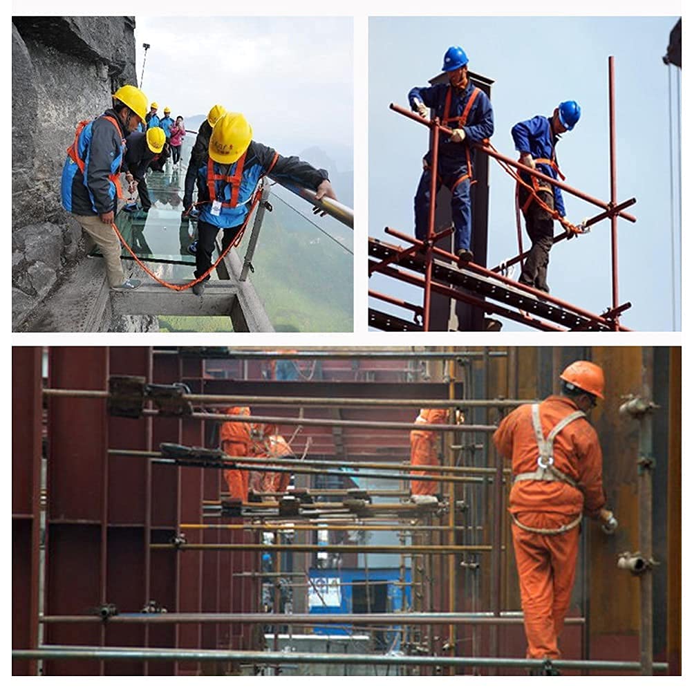 SwaYve Cinturón de Seguridad para Trabajos Aéreos, Arnés de Escalada para Detención de Caídas, Arnés de Seguridad para Detención de Caídas Kit de Arnés de Seguridad para Trabajos de Construcción de An