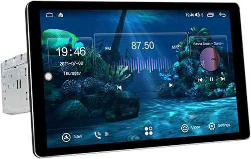 Joying Android 10.0 Head Unit 8 inch Single Din Car Stereo GPS Navigation 6GB+128GB Support Optical & Coaxial Output Wireless Apple Carplay Wireless