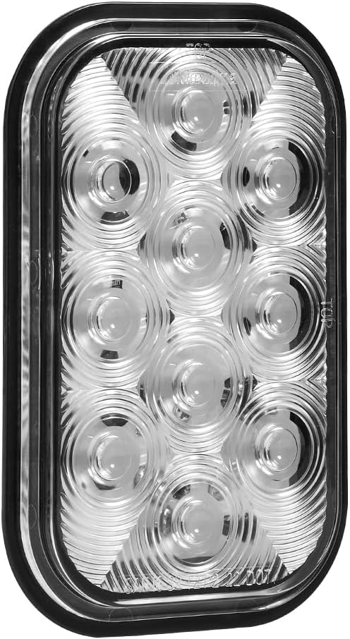 Maxxima 3x5 Rectangular LED Stop/Tail/Turn for Trucks and Heavy Duty, Red Clear Lens