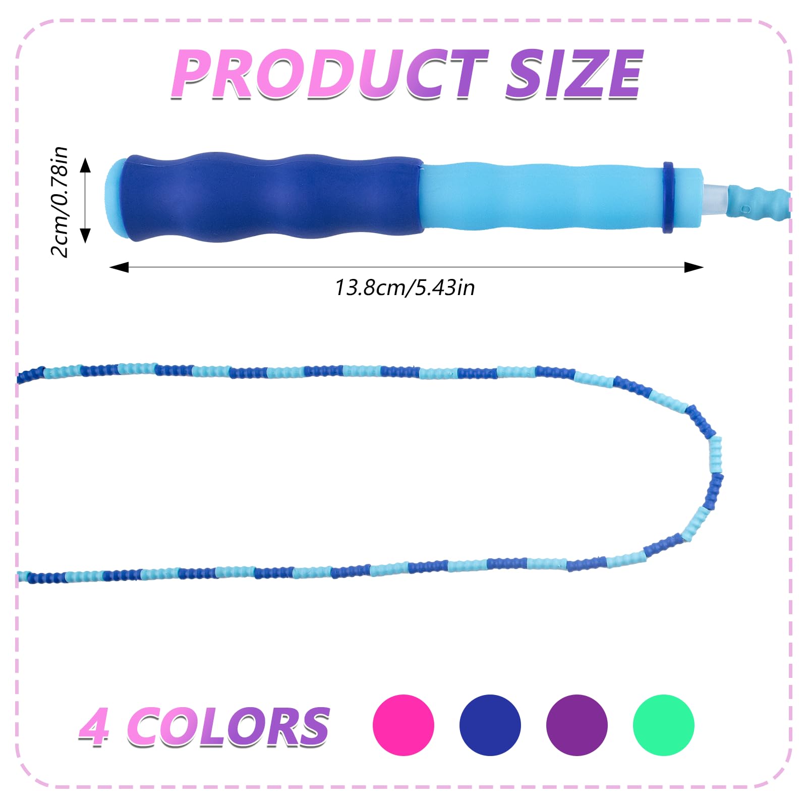 Lot de 16 cordes à sauter segmentées pour adultes et enfants, longueur réglable, corde à sauter segmentée libre en vrac pour femmes, hommes, exercices, entraînement, perte de poids