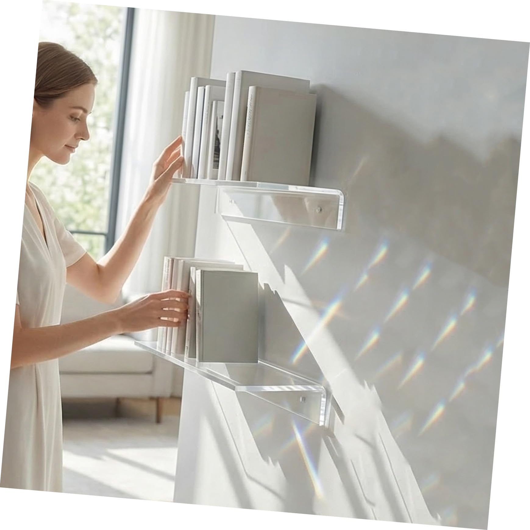 Transparente Wandregale aus Kunststoff, Wandmontiert