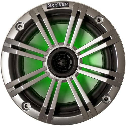 Miniatura 3 de KICKER Altavoces marinos LED plateados de 6.5 pulgadas (cantidad 4) 2 pares de altavoces de repuesto OEM