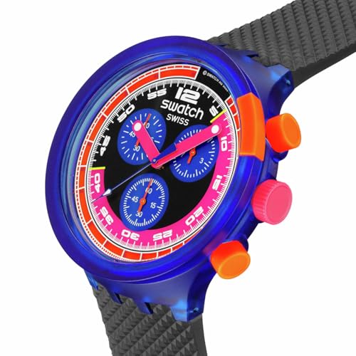 Image of Swatch Big Bold Chrono Unisex Watch Casual Polymer Transparent Quartz Waterproof