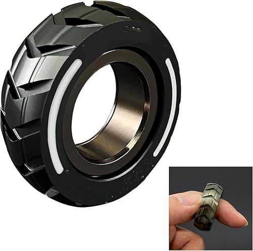 Miniatura 1 de Anillo antiestrés de acero inoxidable de doble función para neumáticos de motocicleta, nuevos anillos magnéticos 2024, juguetes para ansiedad con