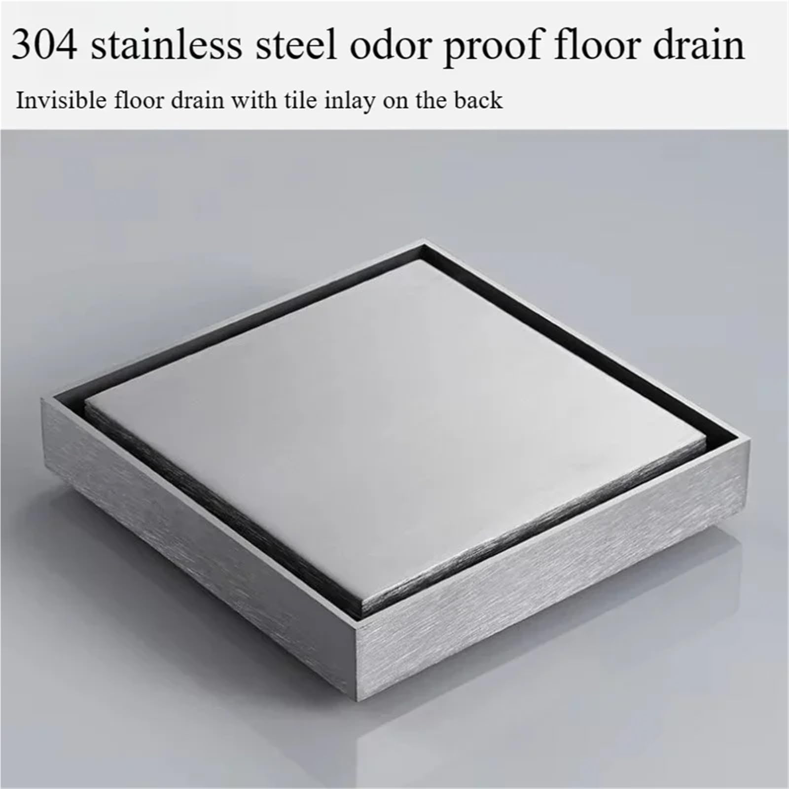 Drenaje De Suelo Desagüe de Suelo Invisible con Azulejos en el baño Acero Inoxidable 304 Desodorante para Lavabo(15cm x15cm Gold)