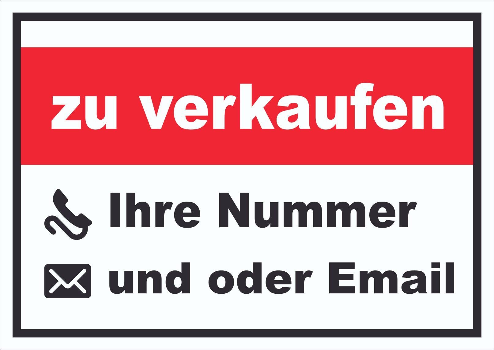 Schild mit Wunschtext A0 Rückseite selbstklebend