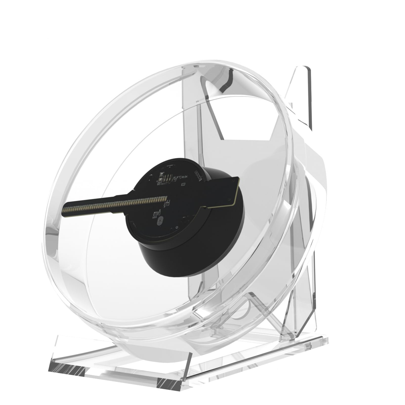 Elprico 3D -Hologramm -Lüfter mit Desktop -Basis und Bluetooth -Lautsprecher, LED -Holographic -Projektor für Werbeanzeige und Wohnkultur