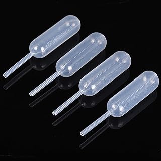 4ml Liquid Pipette Dropper for Chocolate or Strawberry Cupcakes, Ice Cream, Mini Cakes, Waffles, Candy Molds, Squeeze Dropper Wine Injector, Disposable Clear Plastic Dropper Pipette (Pack of 50)