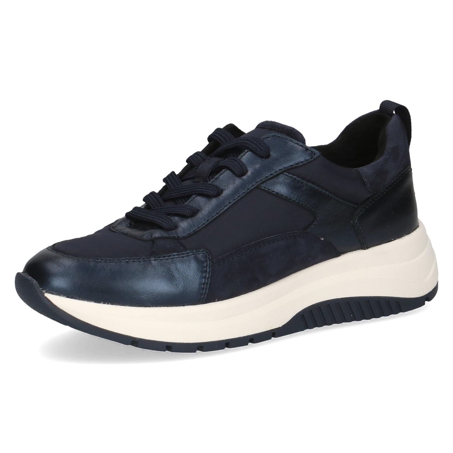 CAPRICE Women's Low-top Sporty Platform Sneakers, Blue (Ocean Comb), 3.5 UK