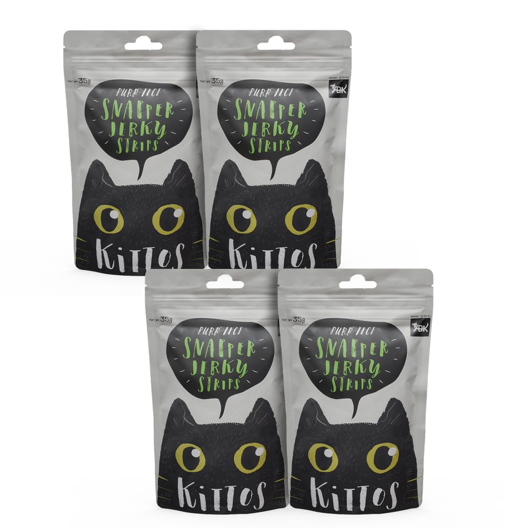 Kittos Cat Treats, Snapper Jerky Strips, Rich Protein Low Fat - 140g (Pack of 4) (B07MBDW9HT) Amazon Price History, Amazon Price Tracker