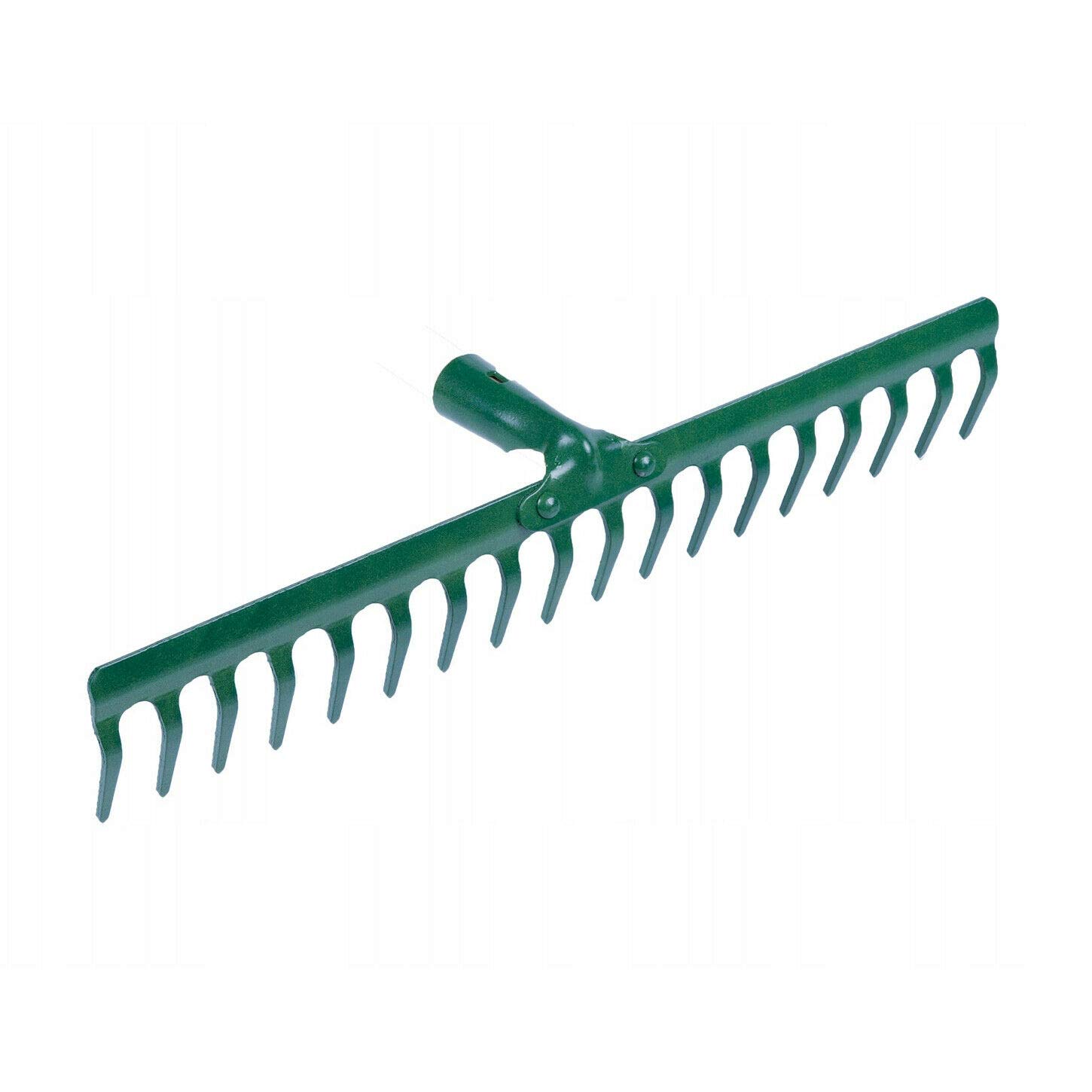 Soladirect Green 50 Cm 18 Tooth Teeth Replacement Rake Head Garden Lawn Leaf Leaves Metal