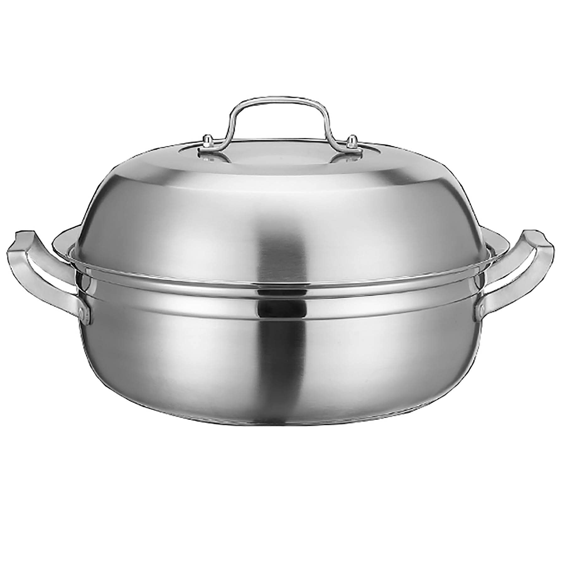 JFGCTYHXY Stainless steel steamer, 304 Stainless Steel Household Seafood Steamer Commercial Sauna Pot Steaming Dual-Use Fish 34Cm