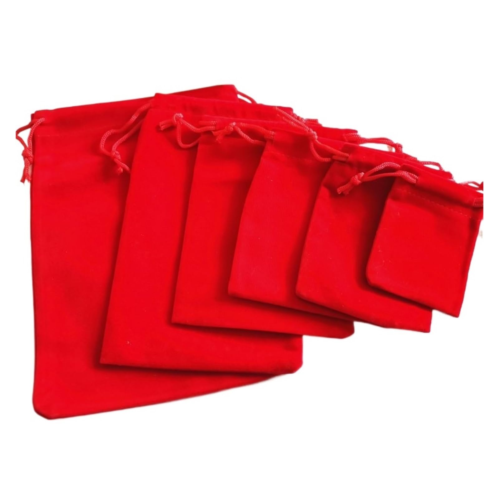 SHENJMAI Velvet Jewelry Pouches 25-1000Pcs/Lot Red Drawstrings Velvet Bags Jewellery Pouches Wedding Jewelry Packaging(17x23cm,1lot(25pcs))