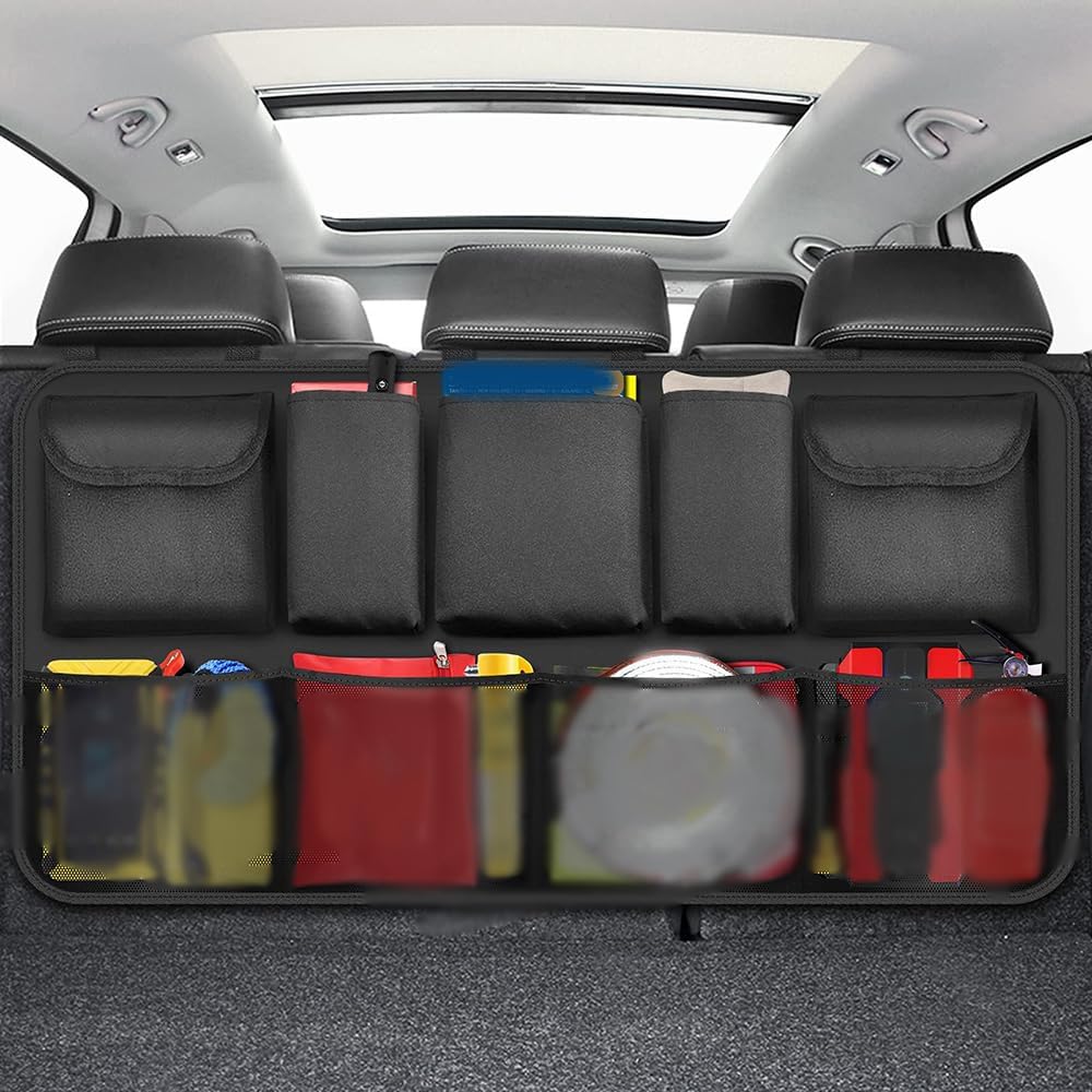 Bolsa Organizadora para Maletero para Mercedes Vito Tourer (W447) 2014-2024, Organizador Maletero Coche Colgante Antideslizante y Ajustable Plegable Impermeable