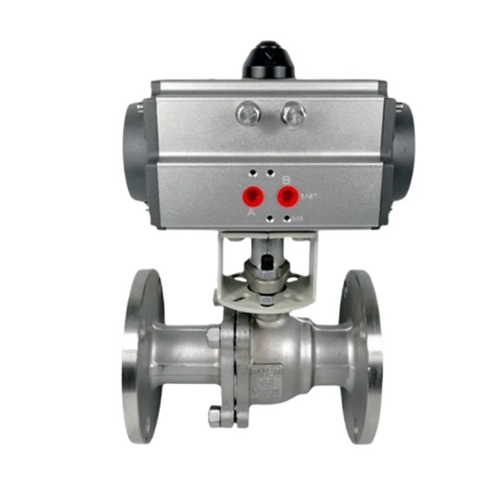 ZIDRICDND Pneumatic ball valve Q641F-16P stainless steel flange anti-corrosion acid-resistant and high-temperature resistant flow regulating valve