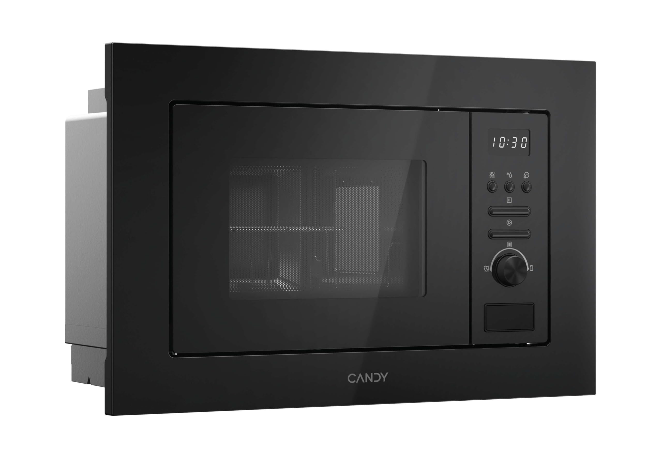 Candy Wave 600 Microonde da Incasso con Grill, Capacità 20 Litri, 800W, Grill 1000W, 13 Programmi Automatici, Funzione Defrost, Controllo Elettronico, 59,5x38,8x34,3 cm (LxAxP), Nero, CA20FMW7NB