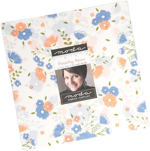 Peachy Keen Layer Cake®, cuadrados de tela precortada de 42-10 pulgadas por Corey Yoder