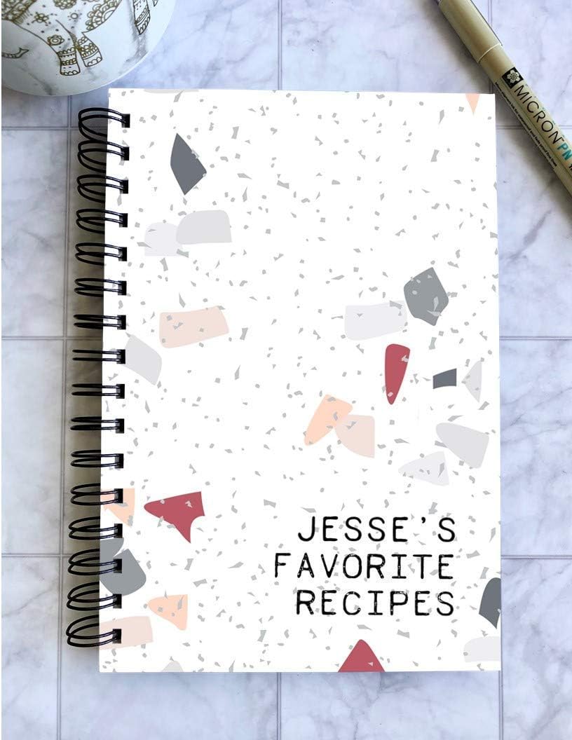 Favorite Recipes Terrazo - Personalized Hardcover Recipe Journal