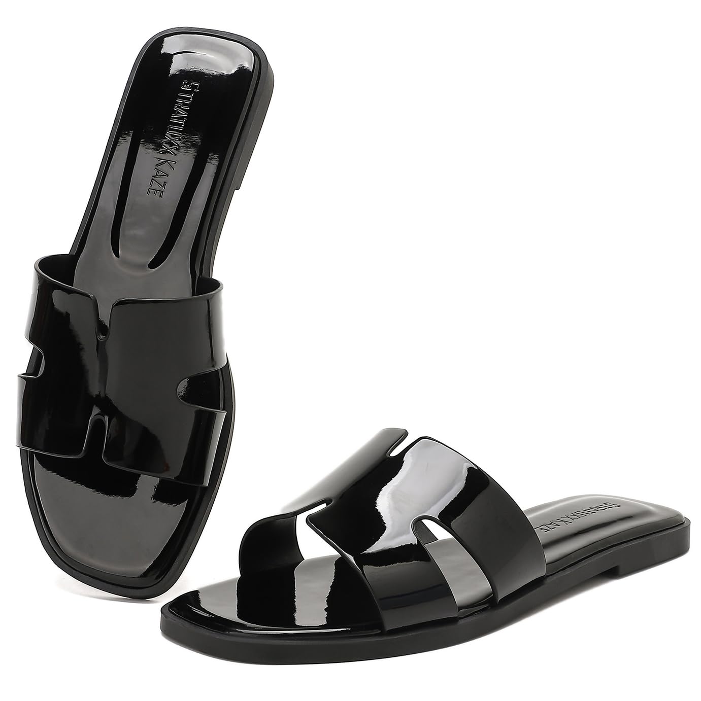 Stratuxx Kaze Women's Open Toe Flat Dress Slide Sandals