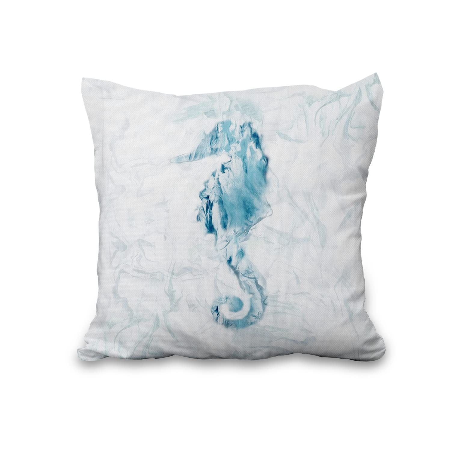 Federe Cuscini Tema Mare - Set Da 4, 41x41 Cm, Lino Con Stampa Tartarughe E Conchiglie - Foto 8