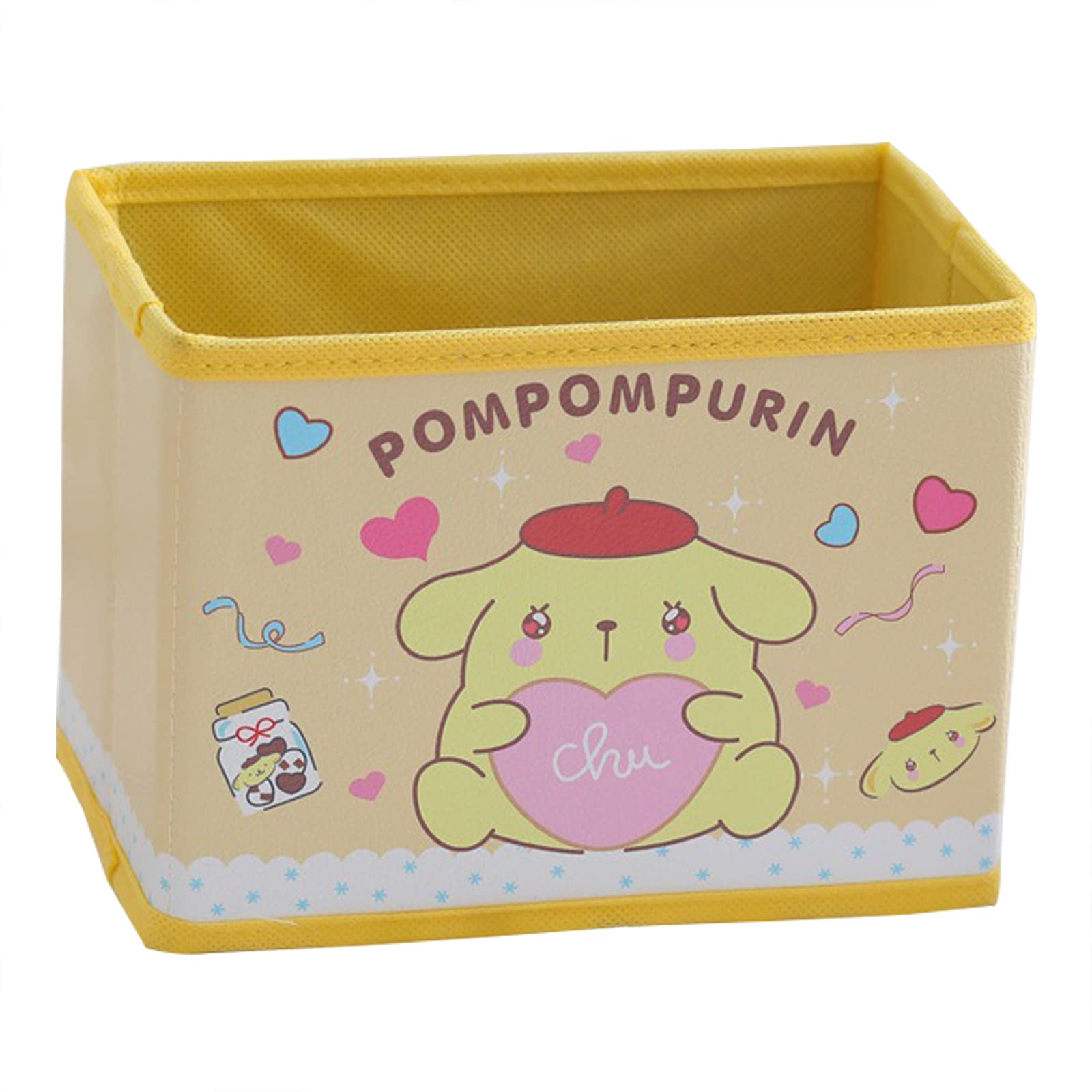 Kawaii Faltbarer Aufbewahrungskorb – Süßer Organizer Für Schreibtisch, Bad & Wohnung, Mit Deckel