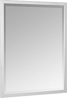 Head West 24 x 30 Classic Brush Nickel 1 in. Wide Metal Frame Wall Mirror